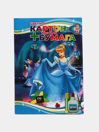 Цветная бумага и картон для школы и рукоделия — MKBOZOR-KARTON1-БИРЮЗ