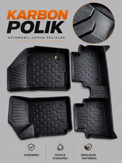 Коврик автоковрик автомобильный коврик Carbon дизайн коврики для Cobalt Laceti Nexia Spark — AVTO000-CARBONPOLIK-SPARK