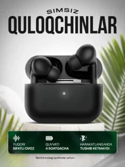 Наушники беспроводные Pods Pro, для iPhone и Android, сенсорные — MAWATCH-PROSHK-ЧЕРН