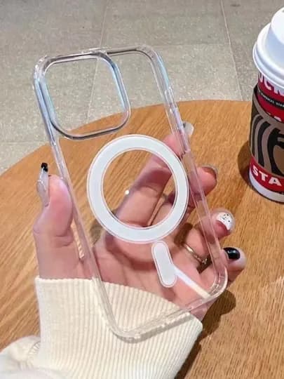 Прозрачный силиконовый чехол MagSafe для iPhone X / 11 / 12 / 13 / 14 / 15 / 16 / 17 / Pro / Pro Max — AHMADIY-IPHONE-13 PRO