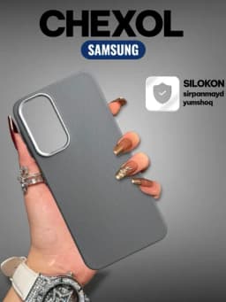 Чехол для Samsung A16/A56/A17/A10/A36/A26/A36/A07/A35/A32/A12/A11 силикон, кожа — KASE-1357-СЕРЫЙ-A13.