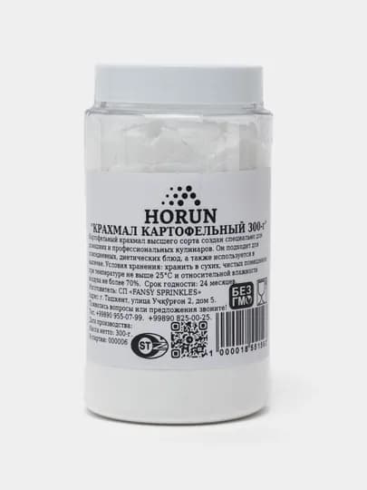 Крахмал картофельный "HORUN", 300 г, 600 г — MAH-KARTOFE-АЛЫЙ