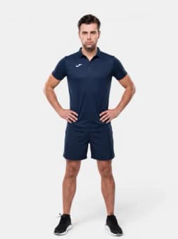 Мужская спортивная футболка-поло Joma Hobby, темно-синий цвет — JOMAA-100437331-ТЕМНСИН-XXL