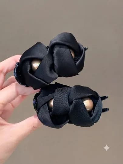 Заколка для волос, женская заколка Celine, в наборе 2 шт, 2 разных цвета, качественные и удобные — 3512131-CELINE123-ЧЕРН