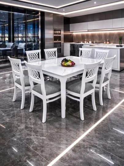 Комплект стола и стульев для кухни — LUXRA-RISHOTKA-БЕЛЫЙ-8