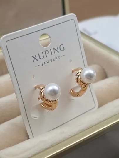 Женские серьги золотого цвета, бренд Xuping — LESHOES-XUP001-ПРИГХАК