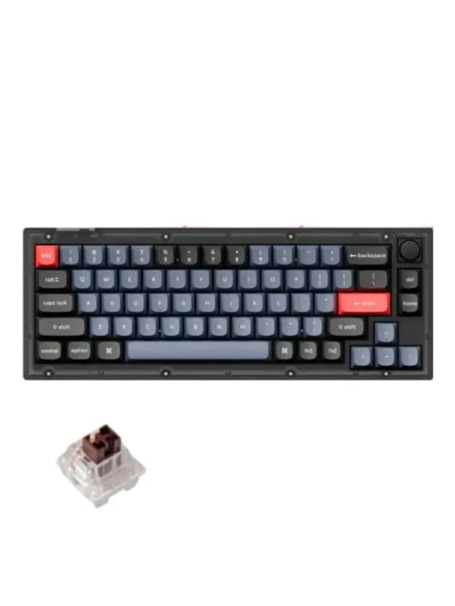 Клавиатура Keychron V2 68Key QMK K Pro Brown Hot-Swap Knob Frosted Black RGB
