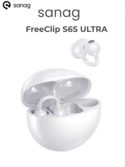 Беспроводные наушники SANAG FreeClip S6S Series, Bluetooth 6.0, IPX5, открытого типа — SANAG-SANAG01-БЕЛЫЙ