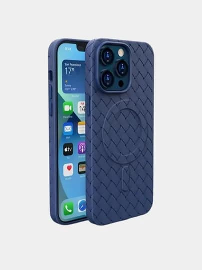 Чехол на iPhone 13, 14, 15, 16 Pro, Pro Max, MagSafe — CEXOL-CHEX1-СИНМЕЛ-14