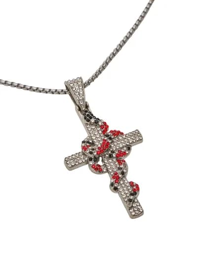 Ожерелье в виде креста в современном стиле — JEWEL16-JEWEL149-КРАСН