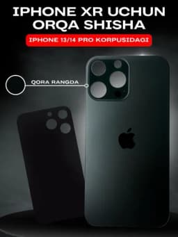 Заднее стекло корпуса iPhone XR 14 pro — IFIXMOB-KRISHKA-ЧЕРН