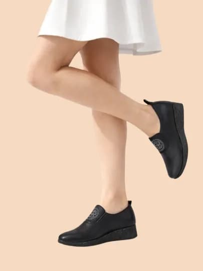 Классические черные лоферы, для женщин и девушек маломерит — FASHIOM-MELISSAMILANA-УГОЛЬН-39