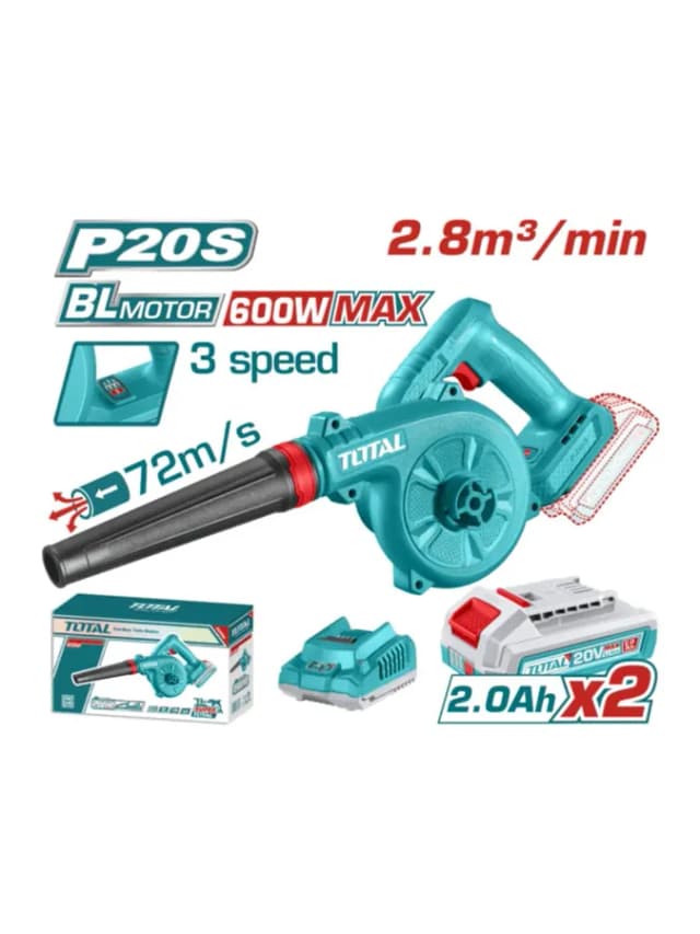 Воздуходувка TOTAL TABLI20682 (20V, 2x2.0Ah, Brushless)