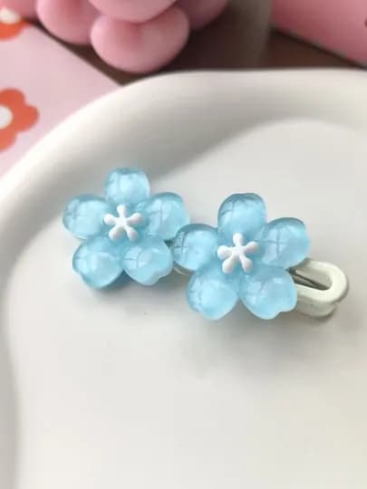 Набор заколок для волос, 2 шт, розовые и синие — GOLDEG-SAKURA-СВЕТСИН