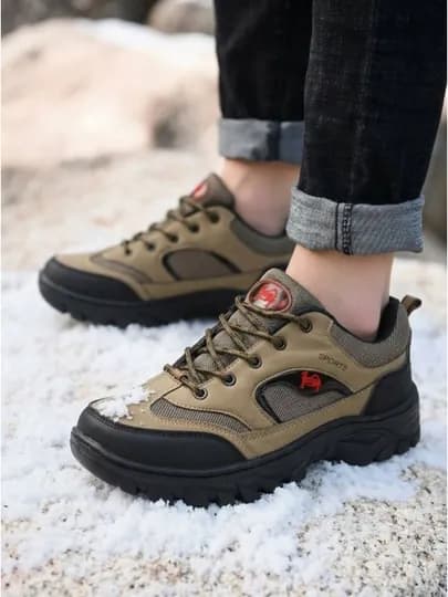 Мужские треккинговые кроссовки, осенние - зимние, эко кожа и текстиль — BYDSHOE-TREKING-КОРИЧН-41
