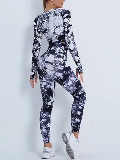 Женский спортивный костюм для фитнеса, йоги, танцев,лосины и топ — BLESSI-FITNESS-БЕЛЫЙ-L