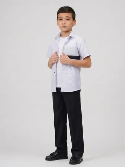 Рубашка для мальчика Slim Fit с длинным рукавом, школьная форма, 7-14 лет — DARENZI-DETISKI-МОЛОЧ-32