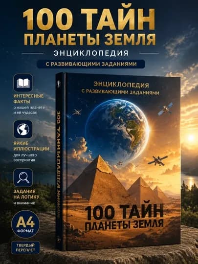 100 тайн планеты Земля. Энциклопедия с развивающими заданиями — ЧИТАЙКА-ЗАГАДОЧКИ