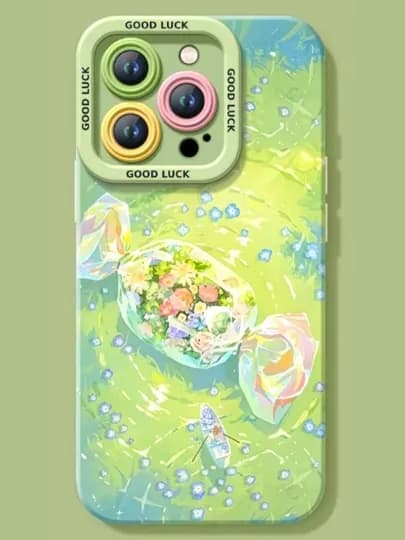 Чехол для iPhone 13, 14, 15, 16, 17, Pro, 13про, 14про, 15про, 16про, 16про макс, 17про — LAFIER-AYFONCHEH-ЛАЙМ-16прмак