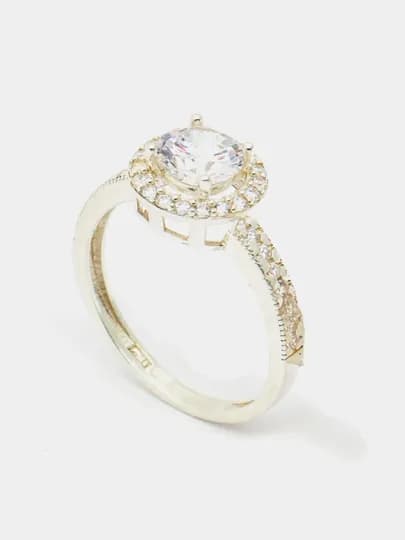 Кольцо женское серебряное, Sumayya Silver — KUMUSH9-UZUK-БЕЛЫЙ-16