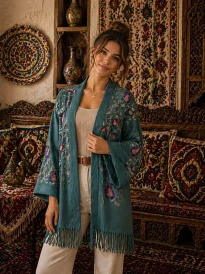 Женский кардиган, с вышивкой, в национальном стиле — SMBSHOP-KARDIGAN-ПРИГХАК-Ovesize