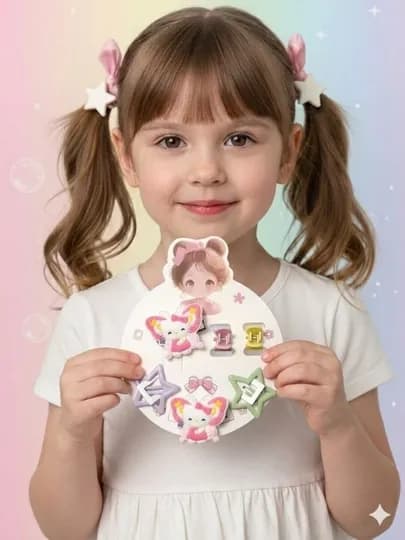 Набор заколок для девочек — SAMII23-HAIRCLIPKIDS-РОЗОВ
