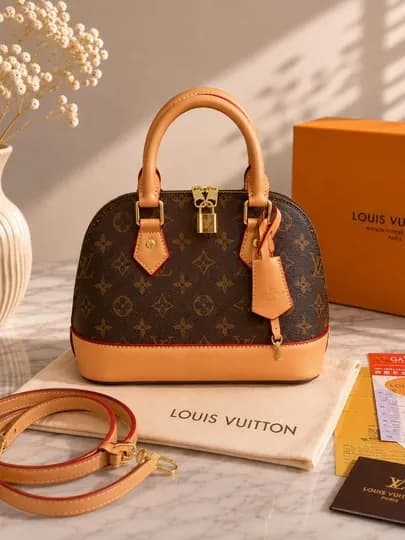 Cумка через плечо для элегантных женщин - в стиле LOUIS VUITTON — MUNSUMK-LV6602-ПЕСОЧ