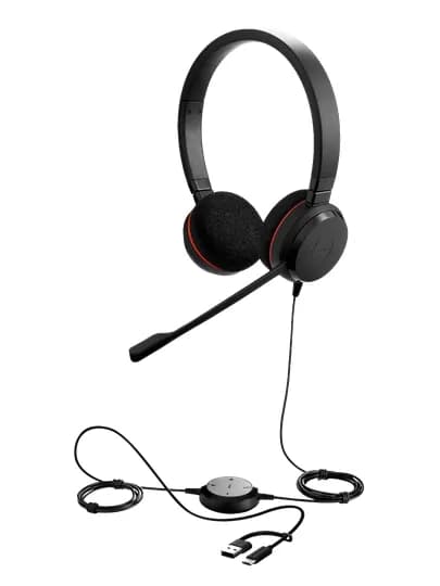 Наушники с микрофоном Jabra EVOLVE 20 — гарнитура для компьютера и офиса — ELCT-ELECT-JABRA3