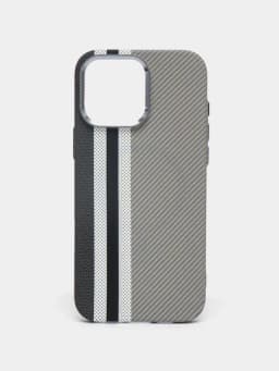 Чехол Magsafe Carbon для iPhone 13, 14 pro, 14 pro max, 15 pro, 15 pro max — TRENTM-NEWCARBON-СЕРМЕТ-17AIR