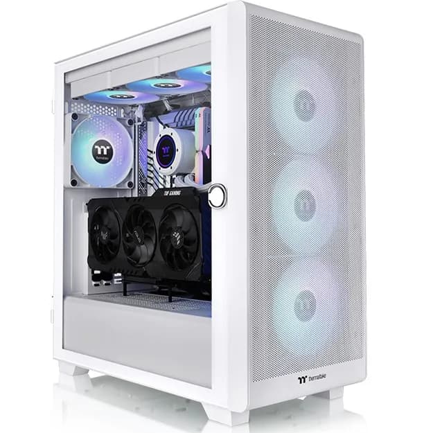 Кейс Thermaltake S250 TG ARGB Snow Mid Tower Chassis (CA-1Y6-00M6WN-00)