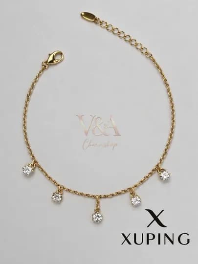 Браслет на ногу Xuping анклет позолоченный с декоративной подвеской — G721K-ANKLET1-БРОНЗ
