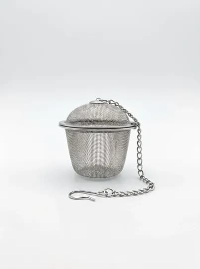 Заварник для чая и специй, шарик из нержавеющей стали, многоразовый, с цепочкой — CLF-ZV