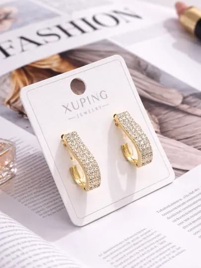 Женские серьги золотого цвета, бренд Xuping — LESHOES-XUP001-СВЕТЖЕЛ