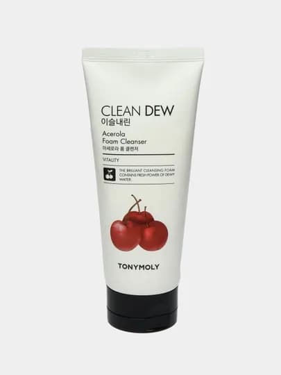 Очищающая пенка для умывания лица от бренда TonyMoly Clean Dew, освежает и очищает макияж — NEWTRCH-CLINDEW-КРАСН