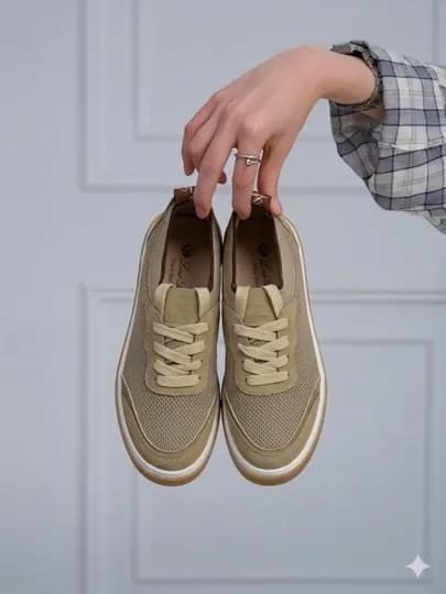 Loro Piana, кроссовки, женские кроссовки Loro Piana, весенне-летняя обувь — NELLA1-LOFERLOROO-БЕЖЕВ-36