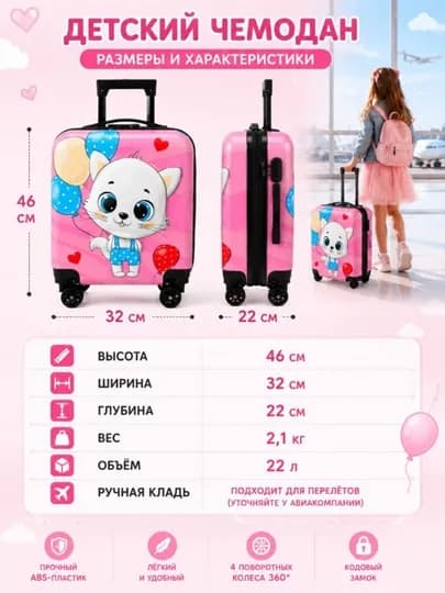 Детский чемодан — MAXLAND-CHAMADON-ТЕМНРОЗ