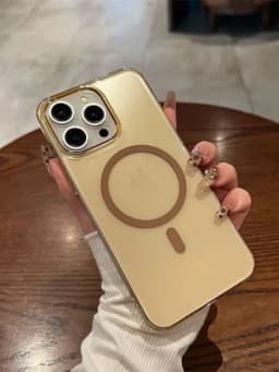 Чехол для iPhone XR, X, XS, XS Max, 11, 12, 13, 14, 15, 16, Pro, Pro Max — ARMORIX-GLASSMAGSAFE2-ЗОЛОТ-17 PM