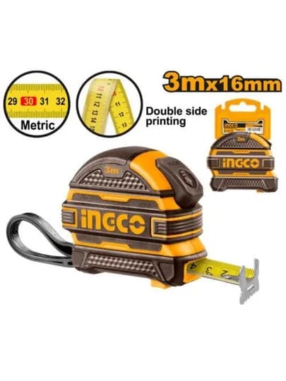 Измерительные метры от INGCO рулетка, 3 м, 5 м, 8 м 10m — QOYLIQ7-358HSMT-СВЕТЖЕЛ