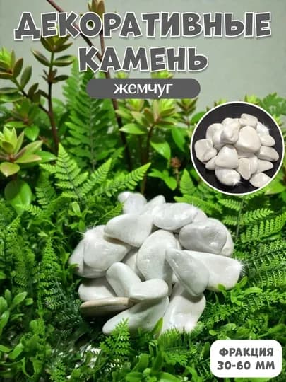 Kамень, цветные камни для украшения декора, ландшафта, аквариума и цветочных горшков — PNDCCPT-123KG-СЕРЕБРН-1 kg