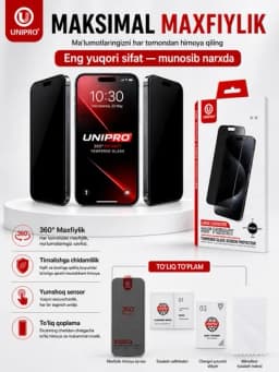 UNIPRO 360-градусная защитная пленка для экрана для iPhone 13-17PM, антишпионские стекла — MMYUS-UNI360-13PM
