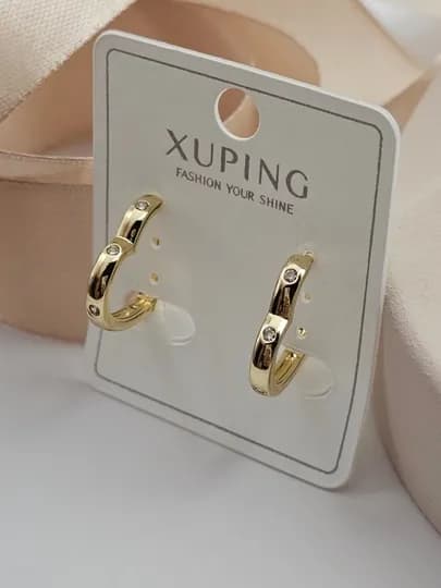 Золотого цвета серьги для женщин, бижутерия, Xuping — LESHOES-XUP003-МАНГО