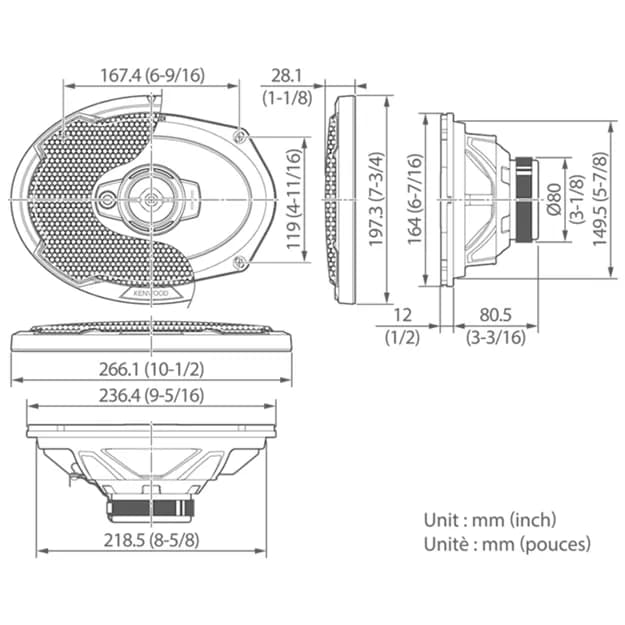 KENWOOD KFC-S6976EX 500W — Сделано в Вьетнаме