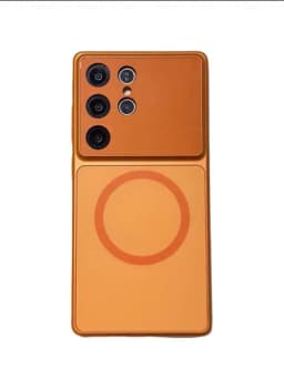 Чехол Luxo с карбоновой текстурой и MagSafe для Samsung Galaxy S23, S24, S25, S26 Ultra — XUPSOAT-SAMSUNGULTRA-ОРАНЖ-sam23ul