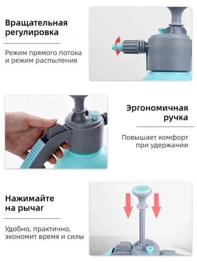 Опрыскиватель для растений и цветов, для сада, чистки и ухода за автомобилем, 1 шт — BPOT-HBS002-ГОЛУБ