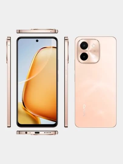 Смартфон Vivo Y28 8GB RAM, 128/256GB памяти, 6000mAh, 44W — 86001-VIVOY28-ОРАНЖ-VY28128