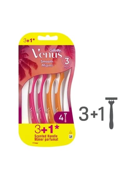 Одноразовый станок Gillette Venus Miami Vibes, 3 + 1 шт — BITHIM1-P19EEA6