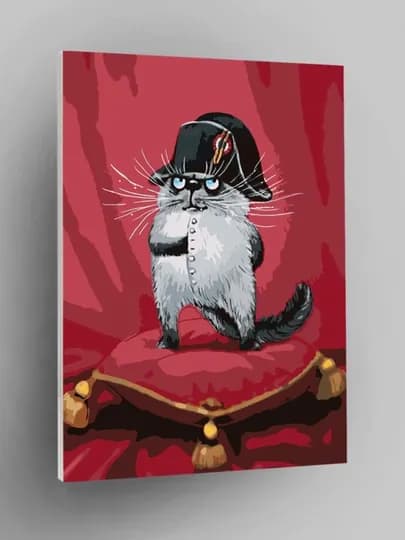 Картина рисование по номерам ARTERY "Котики", раскраска на холсте, 40 * 50 см — ARTERY-FBSKOT2-КРЕМОВ
