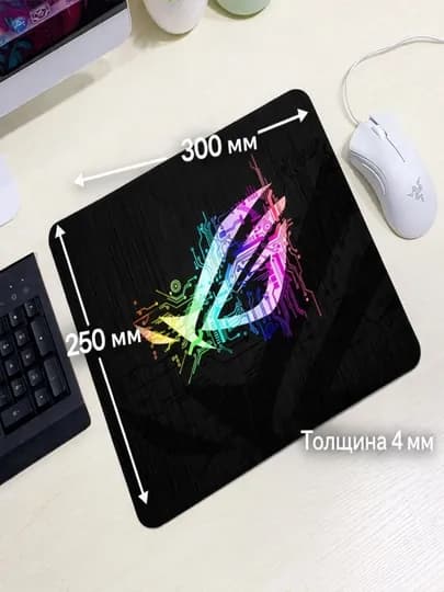 Коврик для мыши, 30 × 25 см, толщина 4 мм, нескользящий — JSHOPIN-КОВРИК-МОРСК