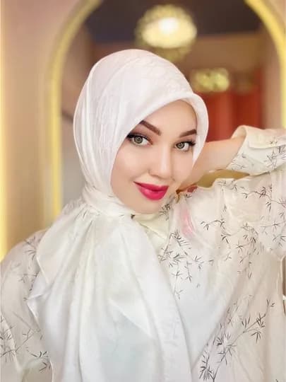 Платок шелковый, подарок — KASMAG-DIOR-БЕЛЫЙ