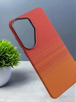 Карбоновый чехол для Samsung S22,S23,S24,S25,S26 FE,PLUS, ULTRA Magsafe, жесткий — TOPSYLE-SMKARBON-БРОНЗ-S26PLKR